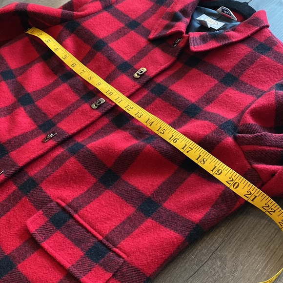 TALBOTS| plaid red coat 12P - Picture 10 of 11